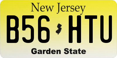 NJ license plate B56HTU