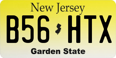 NJ license plate B56HTX