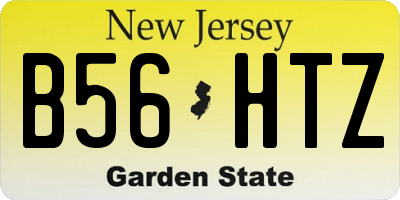 NJ license plate B56HTZ