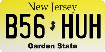 NJ license plate B56HUH