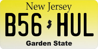 NJ license plate B56HUL