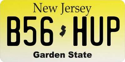 NJ license plate B56HUP