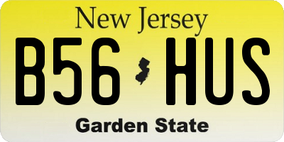 NJ license plate B56HUS