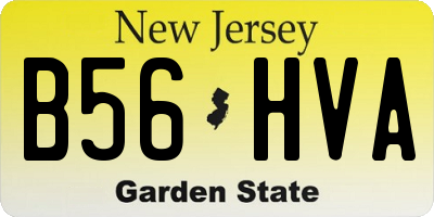 NJ license plate B56HVA