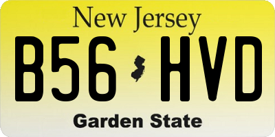 NJ license plate B56HVD