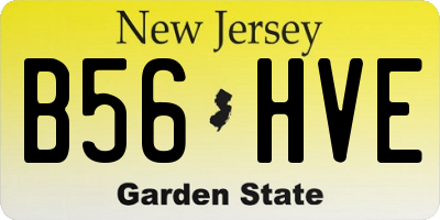 NJ license plate B56HVE