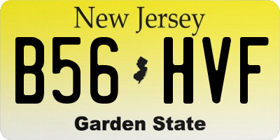NJ license plate B56HVF
