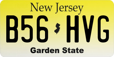 NJ license plate B56HVG