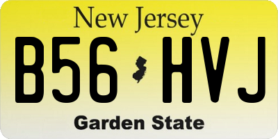 NJ license plate B56HVJ