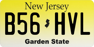 NJ license plate B56HVL