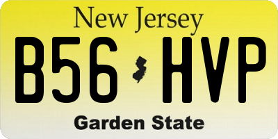 NJ license plate B56HVP