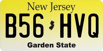 NJ license plate B56HVQ