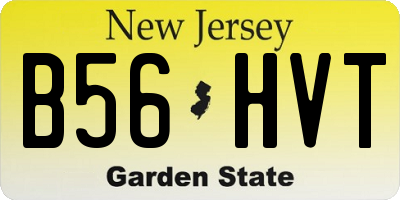 NJ license plate B56HVT