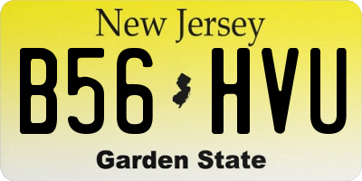 NJ license plate B56HVU