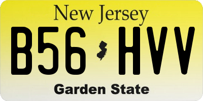 NJ license plate B56HVV