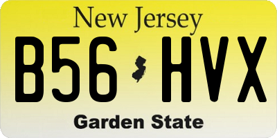 NJ license plate B56HVX