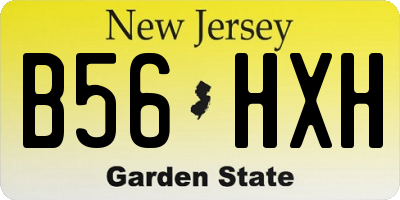 NJ license plate B56HXH
