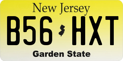 NJ license plate B56HXT