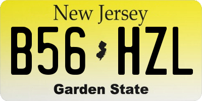 NJ license plate B56HZL