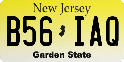 NJ license plate B56IAQ