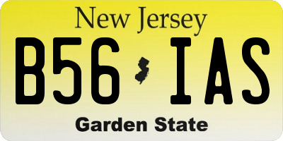 NJ license plate B56IAS
