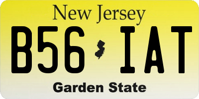 NJ license plate B56IAT