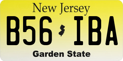 NJ license plate B56IBA