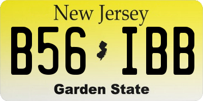 NJ license plate B56IBB