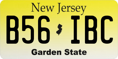 NJ license plate B56IBC