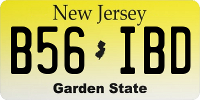 NJ license plate B56IBD