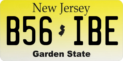 NJ license plate B56IBE