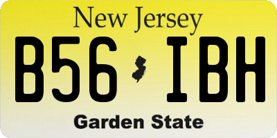 NJ license plate B56IBH