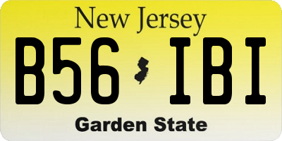 NJ license plate B56IBI