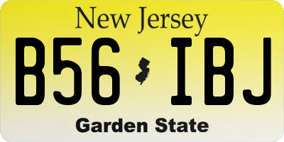 NJ license plate B56IBJ