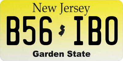 NJ license plate B56IBO