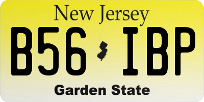 NJ license plate B56IBP