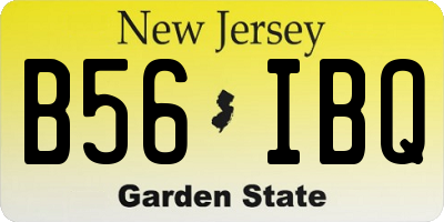 NJ license plate B56IBQ