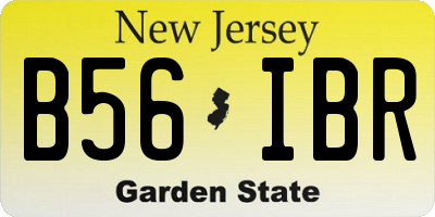 NJ license plate B56IBR