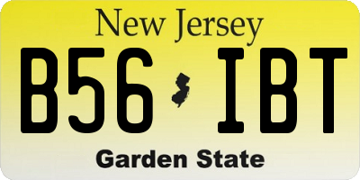 NJ license plate B56IBT