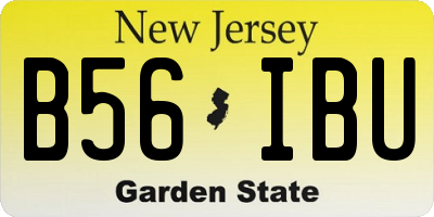 NJ license plate B56IBU