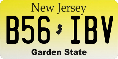 NJ license plate B56IBV
