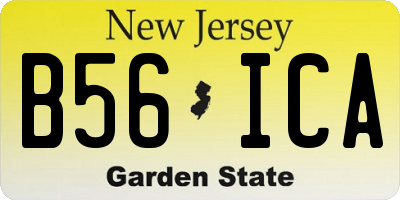 NJ license plate B56ICA