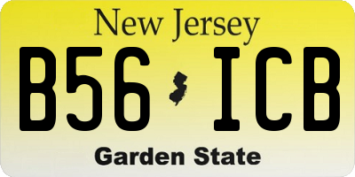 NJ license plate B56ICB