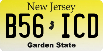 NJ license plate B56ICD