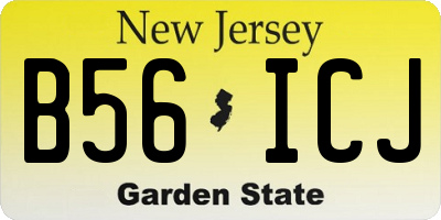 NJ license plate B56ICJ
