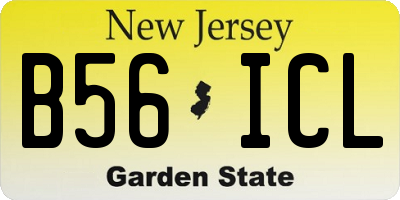 NJ license plate B56ICL