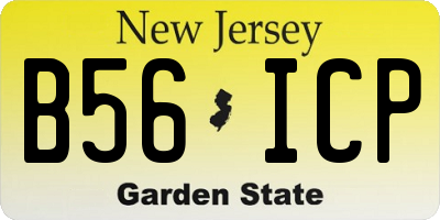 NJ license plate B56ICP