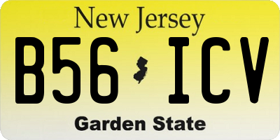 NJ license plate B56ICV