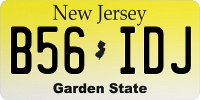 NJ license plate B56IDJ