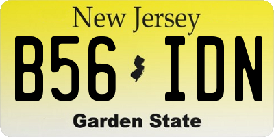 NJ license plate B56IDN
